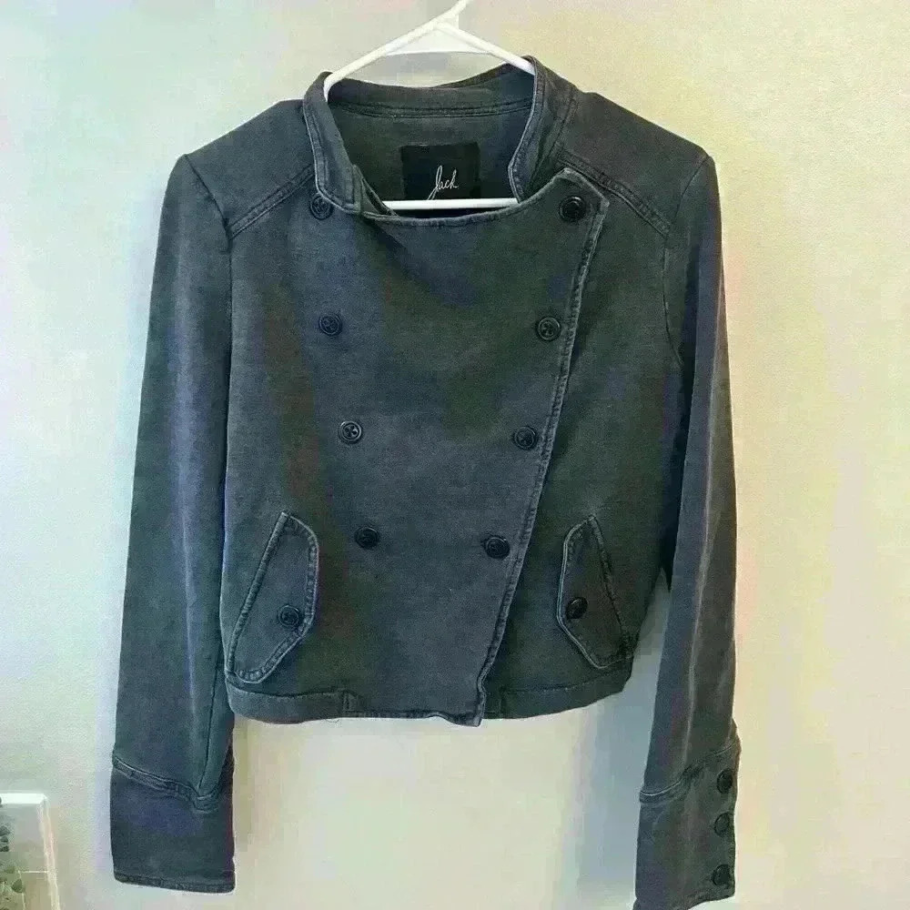 Woman's dark grey jacket size large made by Jack - Picture 8 of 9